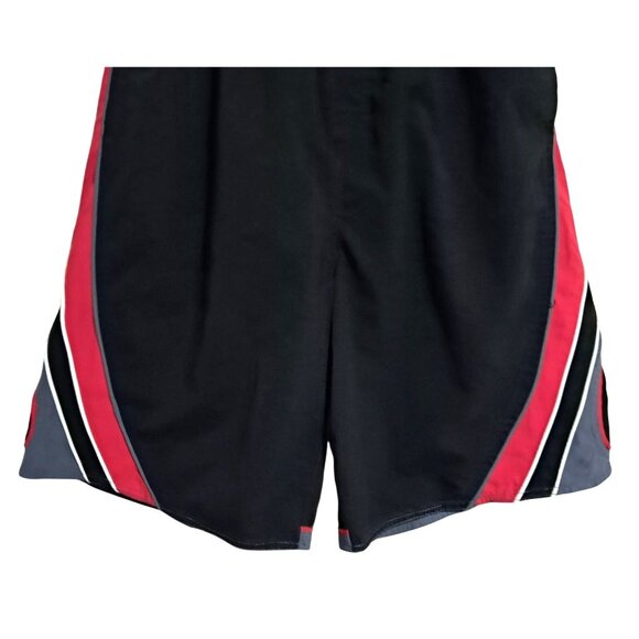 Vintage Y2K Quiksilver Board Shorts Black Red White Mesh Pockets Mens Size L Ear - Picture 5 of 11